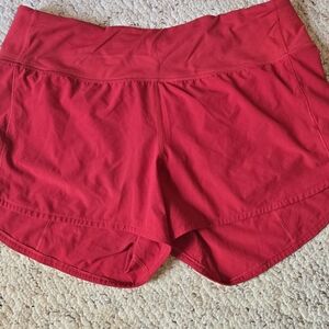 Women's Red Athletic Shorts